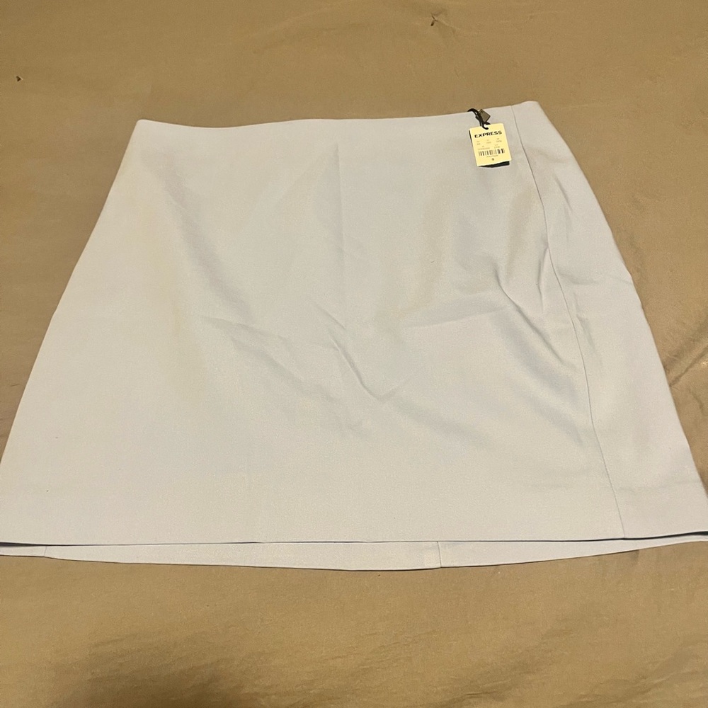 Express mini baby blue skirt NWT